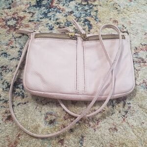 Fossil Light Pink Leather Crossbody Bag - Modified Interior